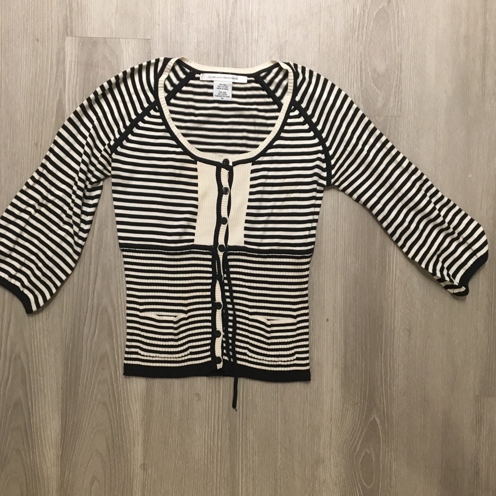 Black and white striped sweater